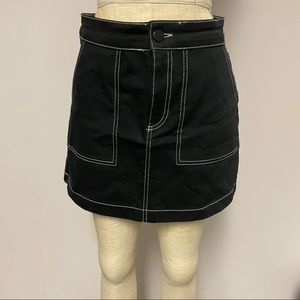 Zara contrast stitch skirt
